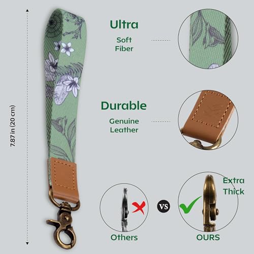Image of Key Phone Wristlet Strap, Hand Wrist Key Chain Lanyard with Ring, Cool Women Wrist Strap for Car Key, ID Badge, Wallet