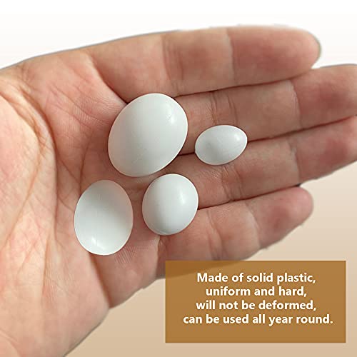 Image of MESINURS Solid Plastic Eggs - Parrot Bird Hatching Replacing Eggs for Guiding Birds to Stop Laying, 10 PCS (S)