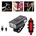 Wedhapy Bike Light Set USB Rechargeable Light Waterproof Front Light Cycling Tale Light Black