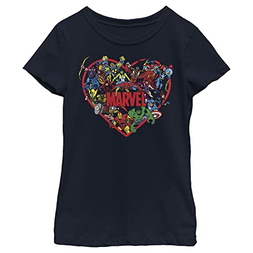 Fifth Sun Girl's Marvel Hero Heart T-Shirt