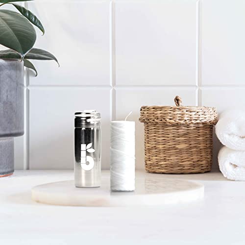 Bambaw Zahnseide Echte Seide und Zahnseide Spender | Zahnseide Gewachst | Plastikfreie Zahnseide | Floss Zahnseide | Zahnseide Bio | Bio-Zahnseide Gewachst | Zahnseide Ohne Plastik | 1x50 Meter Lang – Bild 6