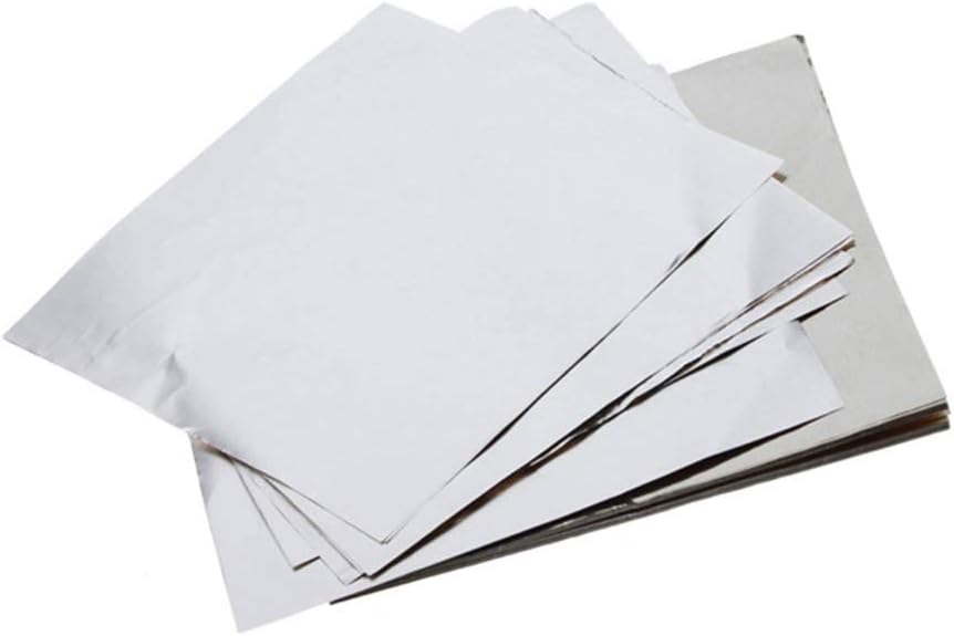 Wowagoga 6x6 Inches Aluminum Foils Paper Chocolate Candy Wrapping/Packing Sheets, Silver,Pack of 200