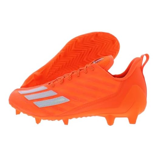 adidas Adizero Cleats Mens Shoes Size 12, Color: Team Solar Orange/Silver Metallic/Core Black