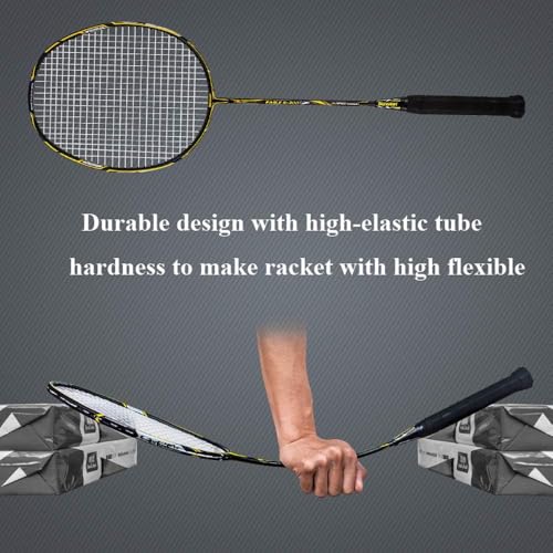 Senston Badminton Set S300 Graphite Full-Carbon Badminton Rackets With Carry Case, 2 Badminton Rackets 1Tube Shuttlecocks and 2 Overgrips - 4