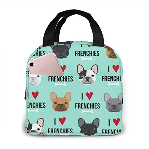 Antspuent SIBALIU486-120373978 Frenchie Dog Fabric Lunch Bag cover