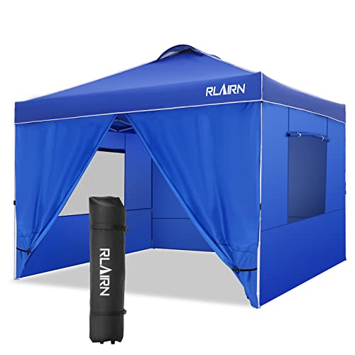 Image of Pop Up Canopy Tent, 10'X10' Waterproof Instant Gazebo Canopy with 3 Adjustable Height and 4 Removable Sidewalls, UPF50+ Folding Instant Pop Up Gazebo Canopy Shade Tent with Mesh Windows