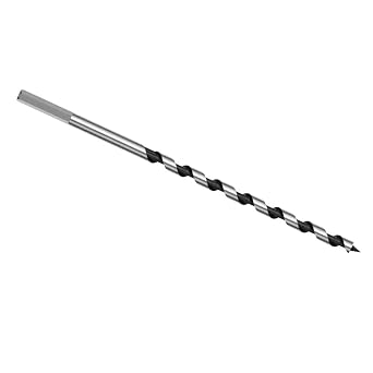 1/4 x 11.8 Inch Auger Drill Bit, Hex Shank Long Ship Auger Bit for Soft & Hard Wood, Plastic, Drywall and Composite Materials, 1/4" Dia x 11.8" Long 6x300mm
