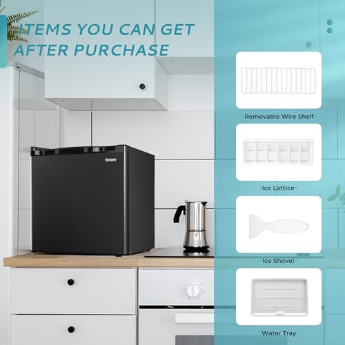 Image of EUHOMY 1.7 Cu.Ft Mini Fridge, Compact Refrigerator for Dorm, Black