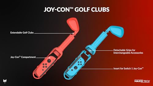 Joy-con sports kit Maxx Tech compatible con Nintendo Switch 2 y 1 pack de 12 accesorios 2