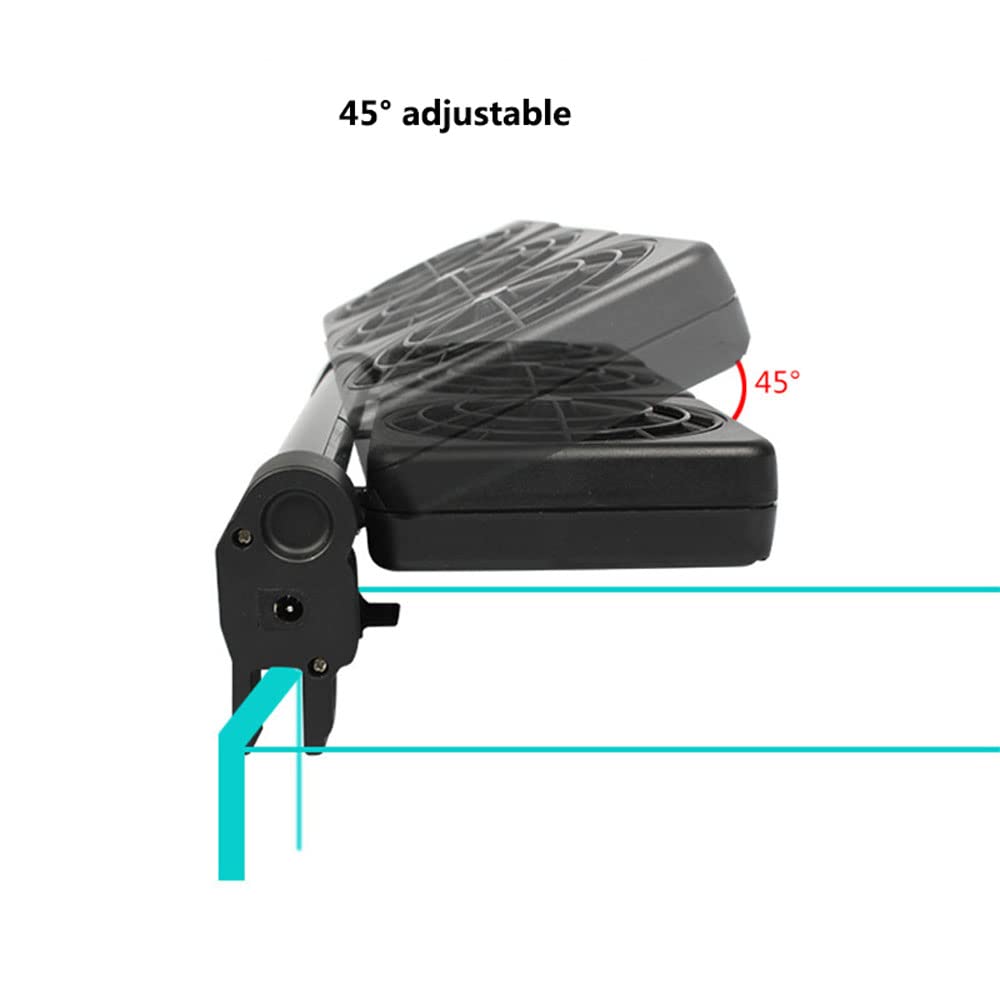 Ventilateur de Refroidissement de l'aquarium, 2 Niveaux Aquarium Aquarium Aquarium Ventilateur de rafraîchissement de Poisson Refroidisseur éolien Froid pour Le sel/Eau Douce,2 Heads
