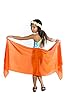 1 World Sarongs Girls Sarong Beach Solid Half Fringeless (TM) Sarong in Orange #2