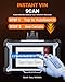 ANCEL DS200 Full System OBD2 Scanner with 15+ Reset Services - Oil/BMS/Brake Reset, DPF Regen, Injector Coding, ABS Bleeding, Free Lifetime Updates, Online Customer Service