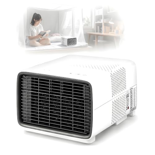 Aire acondicionado portátil para camping, bajo consumo de 280 W, silencioso (45 dB) y sin instalación, temporizador de 1 a 12 horas, para espacios de 8-15 m² (furgonetas camper, tiendas de campaña).