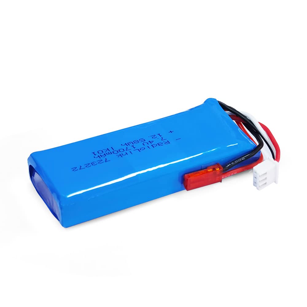 RadiolinkLiPo Battery 2S RC Lipo Battery 1700 mAh JST 2-Pin Connector for RC4GS V3/RC6GS V3/AT10II/AT9S Pro/T8FB RC Remote Controller