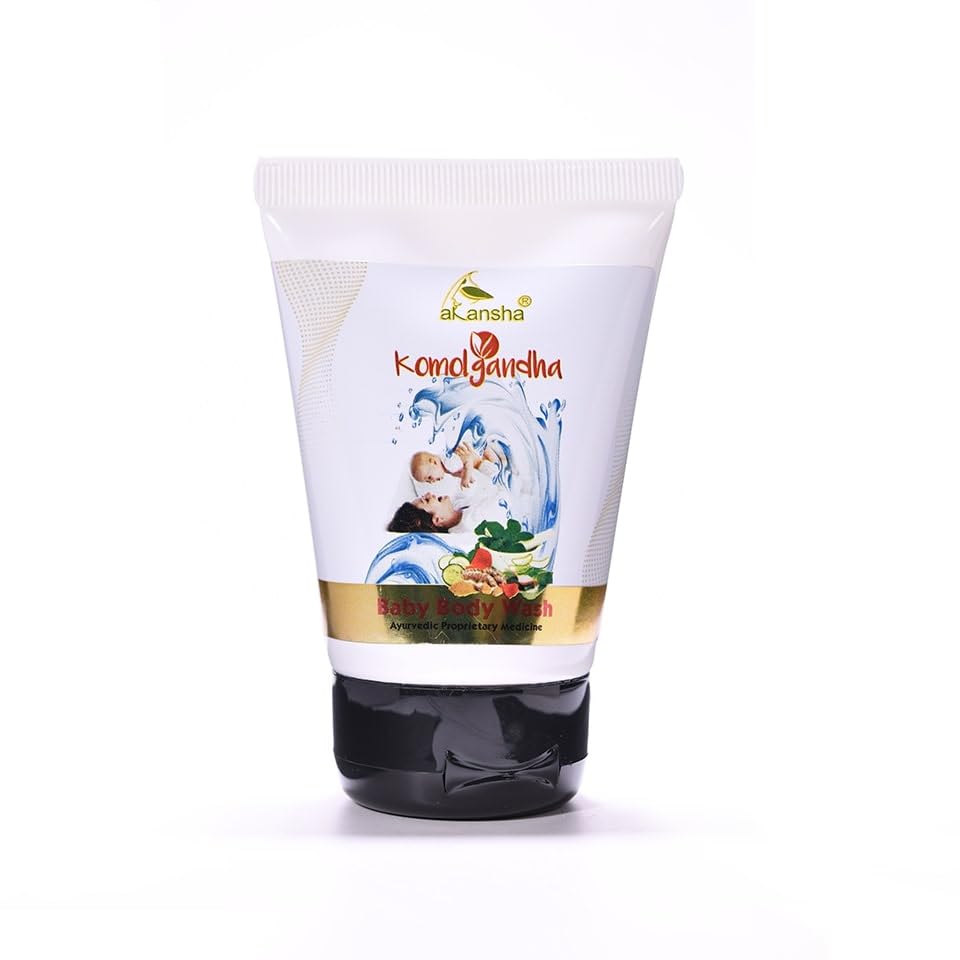 AKANSHA Komolgandha Ayurvedic Chemical Free Skin Exfoliating Cleansing Body Wash For Kids (0-12 years)- 100ml-picture-16