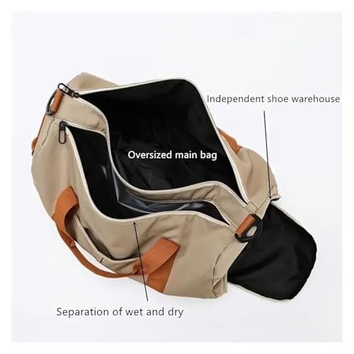 Fitness Bag Fashion Luggage Bag Men's Casual Large Capacity Sports Handbag Zipper For Men Women(Wine red)2