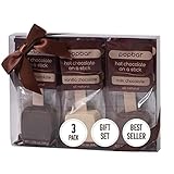 Popbar - Hot Chocolate Sticks, 3 Pack Variety Gift Pack Set Kit- 1 Dark, 1 Milk & 1 Vanilla White. Ideal for Holidays, Birthdays, Thanksgiving, Christmas, Hanukkah, Cocoa Bomb Lovers