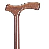 Individuell kürzbar Gehstock in braun aus Buchenholz mit Fritzgriff