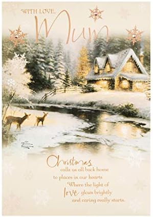 Hallmark Christmas Card For Mum - Thomas Kinkade Design