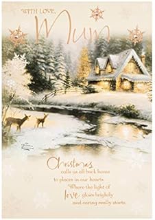 Hallmark Christmas Card For Mum - Thomas Kinkade Design