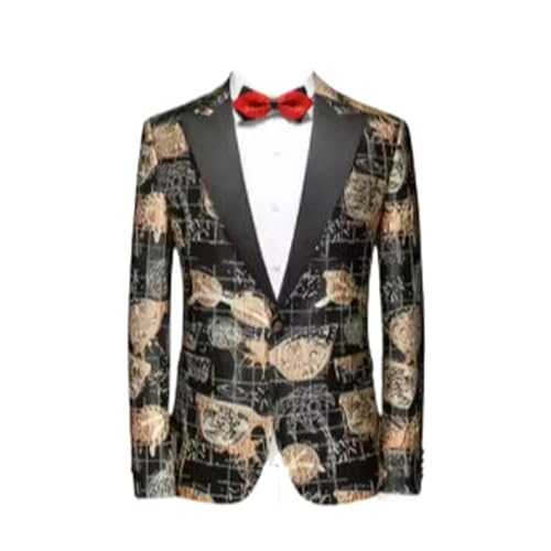 Veste de costume jacquard homme slim fit noir chic