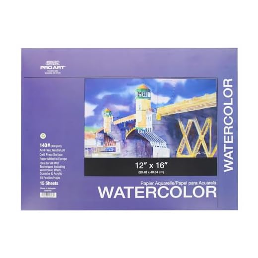 PRO ART Watercolor Paper Block, 140-Pound
