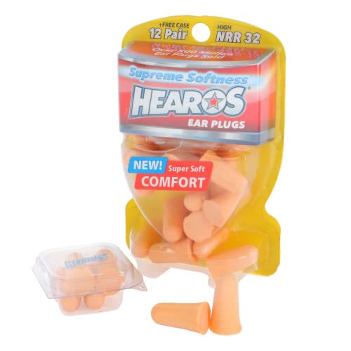 Hearos Supreme Softness Foam Earplugs, Nrr 32, Extreme Comfort, Hearing Protection, 12 Pair, (5800) #TOP30