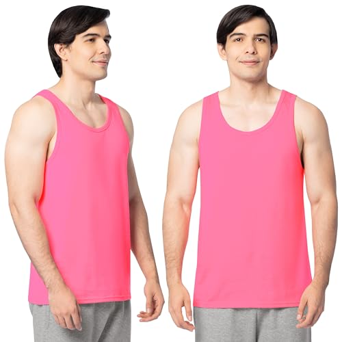 Image of Fruit of the Loom Men's Eversoft Cotton Sleeveless T Shirts, Breathable & Moisture Wicking with Odor Control, Sizes S-4X