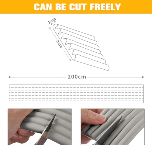 Miniatura 2 de Protector De Bordes Para Bebés De Espuma, Protector De Esquinas De Mesa, Protector De Bordes Autoadhesivo Para Niños, Cama, Alféizar De La Ventana Y Escritorio, Muebles