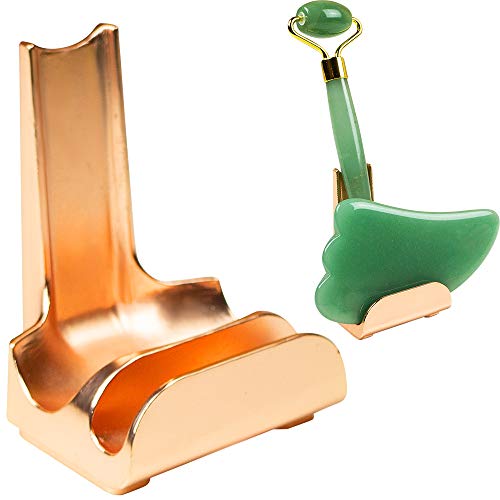 1PC Jade Roller and Gua sha Stand - Works with Rose Quartz, Jade, and Amethyst Rollers Facial Toner and Massager by Mikkay