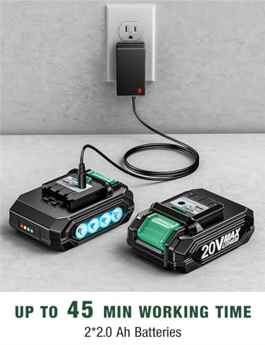 Image of KIMO 20V Cordless Buffer Polisher Kit, 25Pcs Polishing Kit, 6 Speeds to 6000RPM Cordless Polisher with 2*2000mAh Batteries, 4 Inch Buffer Polisher for Car, Motorcycle, Truck Detailing, Scratch Remover