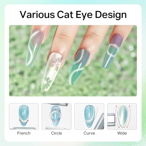 Set de Esmaltes en Gel Cat Eye 6 Colores MIZHSE miniatura 5