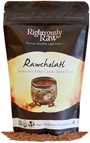 Righteously Raw Rawcholatl Cacao Spice Drink , 7.9 Ounce - 3 Pack