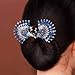 Wire Bun Makers for Women's Hair: Peacock Shape Hair Bun Maker for Long Hair, Shining Blue Rhinestone Ball Hair Clip, Elegant Hairstyle Hair Bun Roller, Lazy Hair Curler Bun Maker, Hair Accessories