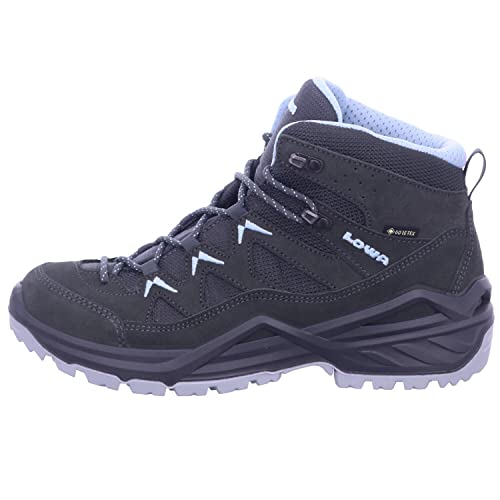 LOWA Damen Wanderschuhe Sirkos Evo GTX Mid 320801 Anthrazit/Eisblau 38