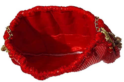 Image of Signature Potli Bag for Women - Sequin Knot Detail | Wedding & Cocktail Festive Statement Ethnic Handbag