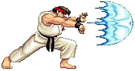 アーケードファイターリュウ冷蔵庫漫画-ステッカーグラフィック-耐候&amp;長持ちするステッカー