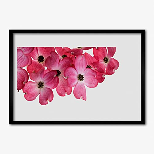 Affiche avec cadre fleurs sur le mur pour sublimer un salon terne