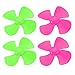 Ruilogod 4pcs plástico 4 paletas de la hélice 56mm Dia Verde Rosa para el bricolaje RC Avión de juguete
