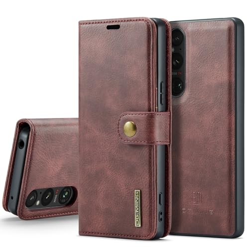 Étui en cuir véritable pour Sony Xperia 1 VI coque détachable élégante