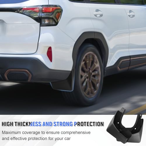 Image of Mud Flaps Compatible with Subaru Forester 2025, 4PCS Front & Rear Side No Drill Splash Guard Exterior Accessories