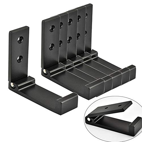 VinBee 6pcs 3 inch Aluminium Alloy Folding Clothes Hook, Coat Rack Single Hook