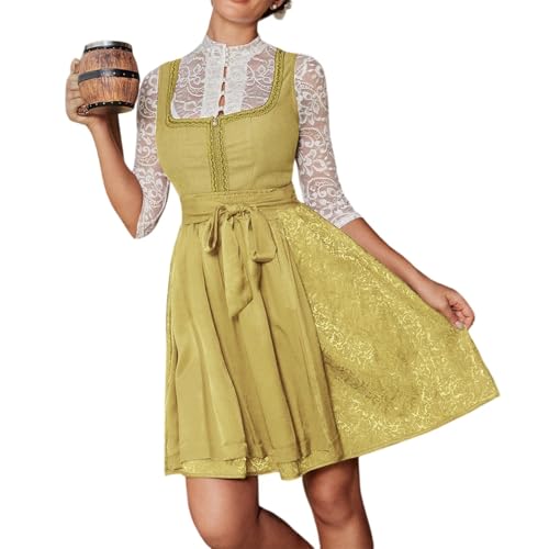 uxxnjfg Oktoberfest Damen Outfit Sexy Dirndl Damen Midi Mit Bluse...