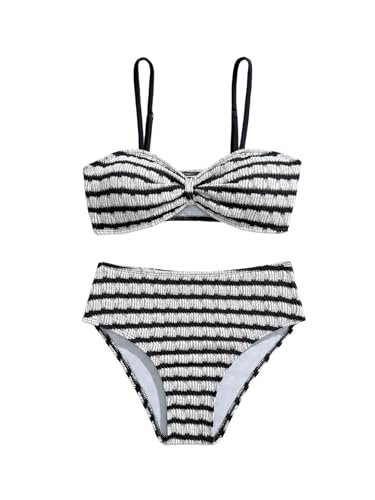 Image of RoseSeek Girl's 2 Piece Padded Bathing Suit Wireless Starfish Swimsuit Spaghetti Strap Vacation Beachwear Set