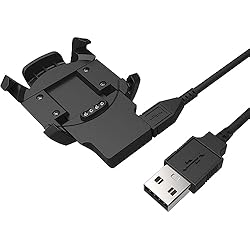 Cargador Reloj Garmin Fenix 3 TUSITA Cargador Compatible con Garmin Fenix 3, Fenix 3 Sapphire, Fenix 3 HR, Quatix 3, Tactix Bravo, D2 Bravo Smartwatch - Cable de Carga USB Clip 3,3ft 100cm - Accesorios para Fitness Tracker