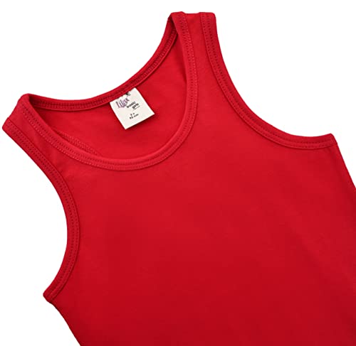 Lilax Girls' Racerback Tank Top 10 Red #TOP3