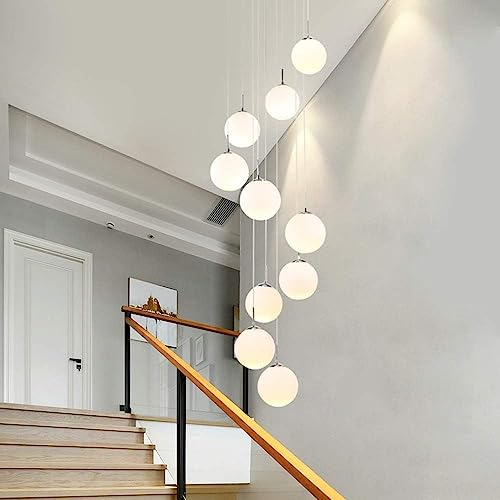 Chandelier en verre blanc au design suspendu d'exception pour pavillon