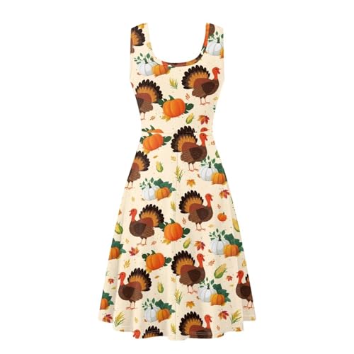 Image of Renewold Women's Sleeveless Tank Dress with Pockets, Casual Scoop Neck A-Line Sundress for Summer, Travel and Vacation