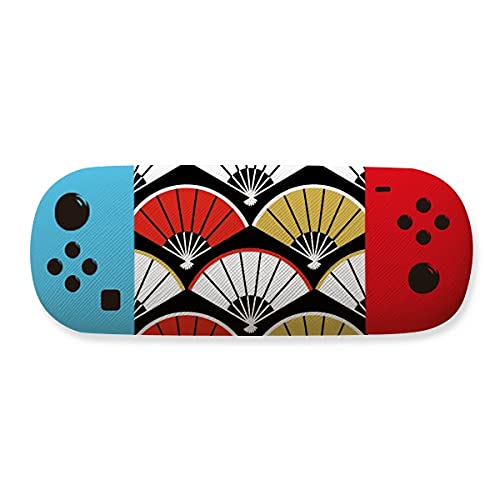 Étui de rangement pour lunettes de jeu avec éventail pliable rouge noir doré protecteur