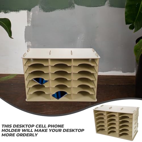 Boîte de rangement bois multi-compartiments, cadeau idéal pour un collègue